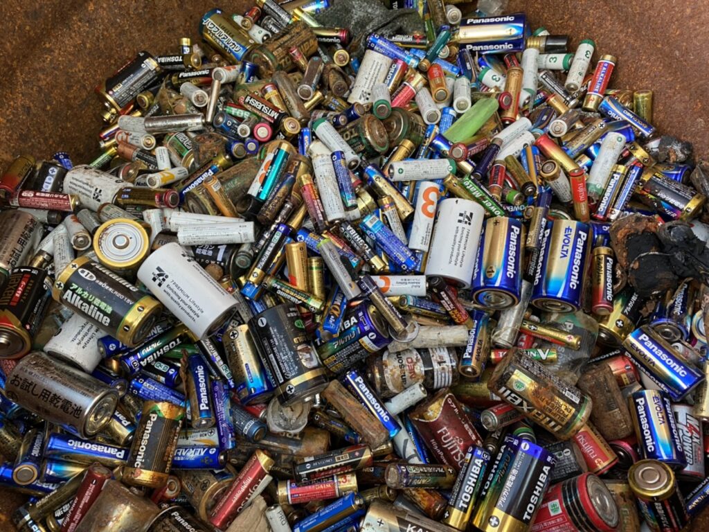 乾電池処理の様子3